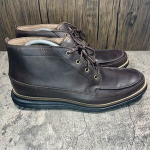 Cole Haan Grand Moc Chukka Brown Leather Boots Mens Size 12 M